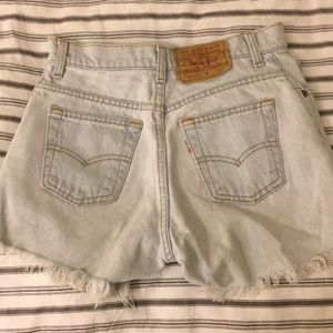 Vintage Levi Light Wash Jean Shorts